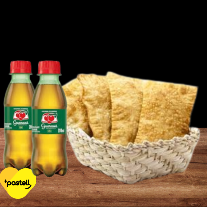 Perfeito para compartilhar! O Super Combo Família vem com 4 pastéis super recheados e 2 Guaraná antártica 200ml geladinhos pra todo mundo aproveitar. Muito sabor, fartura e aquele preço que cabe no bolso!
