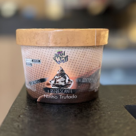 (Pote de 250ml) Sorvete cremoso de leite Ninho com trufa deliciosa, suave, doce e irresistível. 🤍🍫