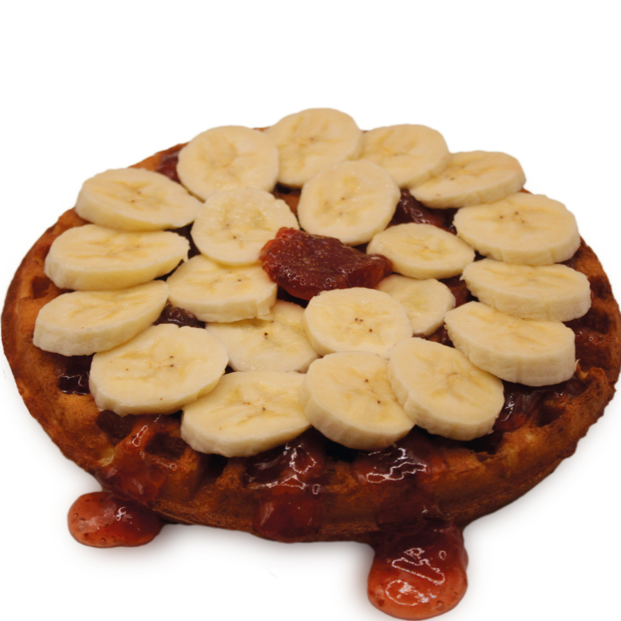 Waffle con Platano