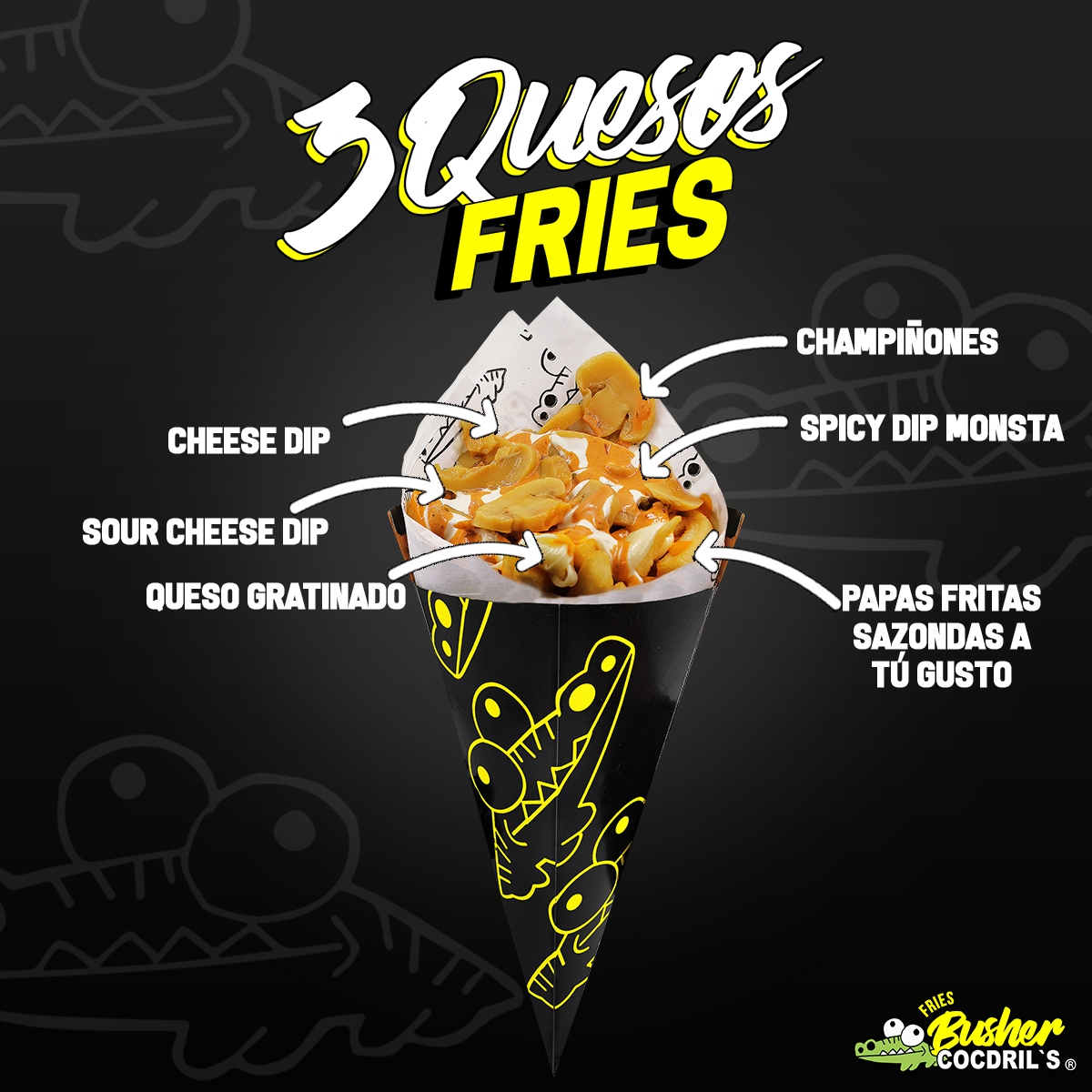 3 QUESOS FRIES