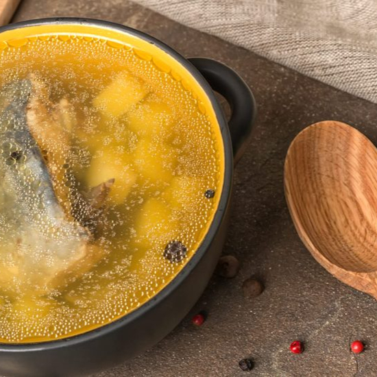 Caldo de Pescado + Huevos