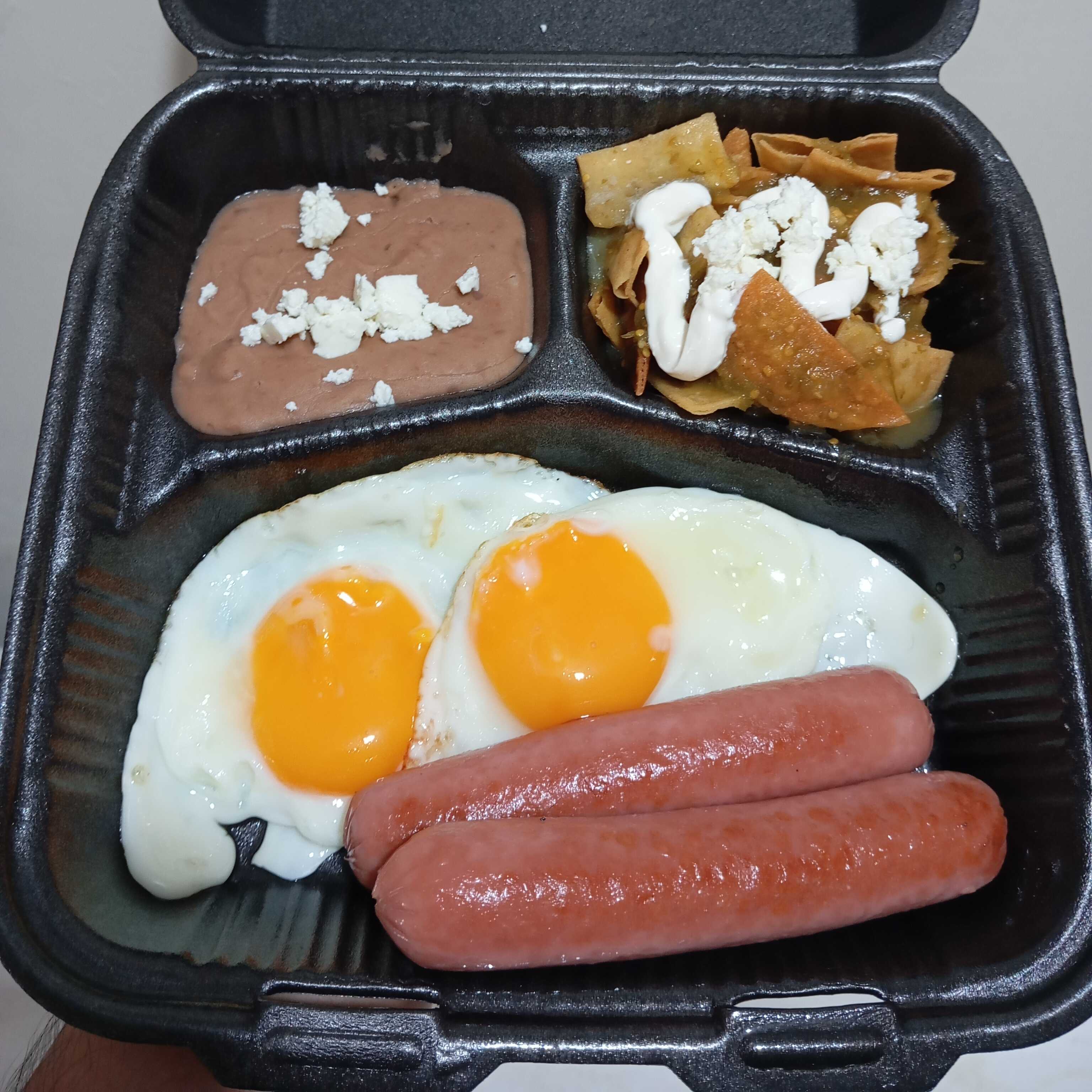 Huevos Estrellados Con Salchicha