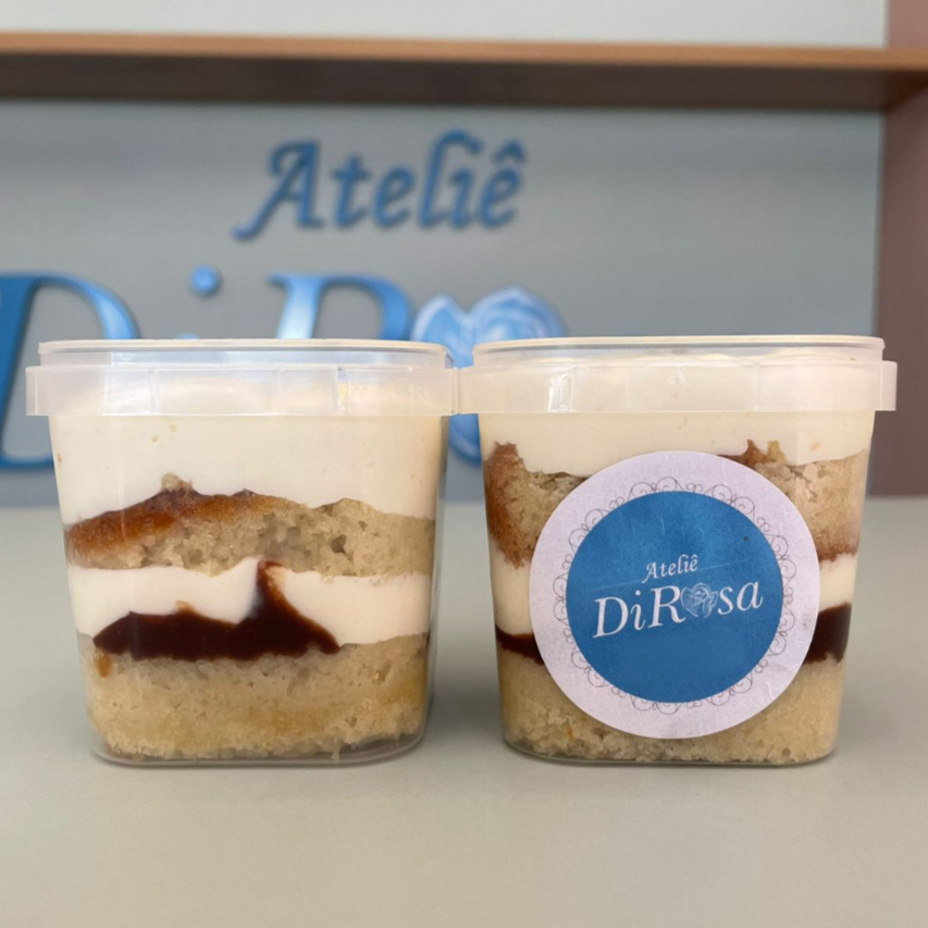 2 Bolos no Pote sabor Ninho com Nutella