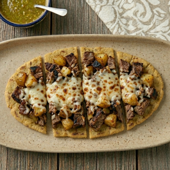 Huarache Bistec C/Papas