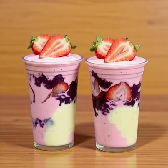 CREME DE AÇAI, CREME NINHO, LEITE EM PO, CREME DE MORANGO, MORANGOS FRESCO