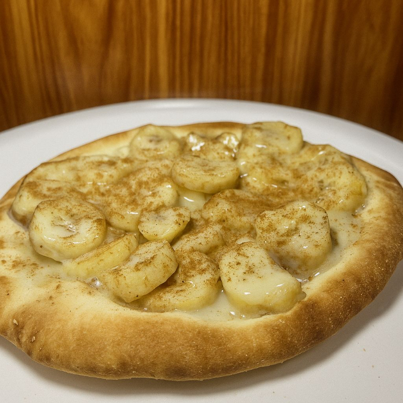 BANANA FATIADA, LEITE CONDENSADO E CANELA