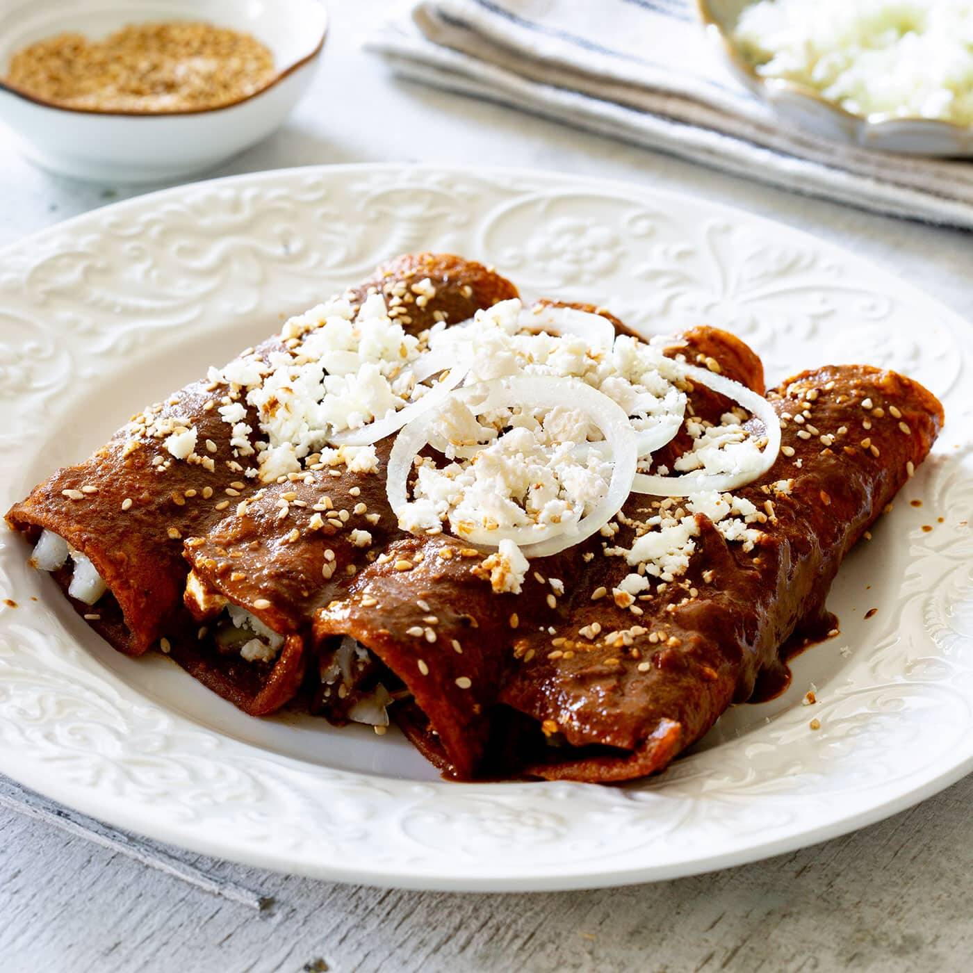 Enmoladas de pollo