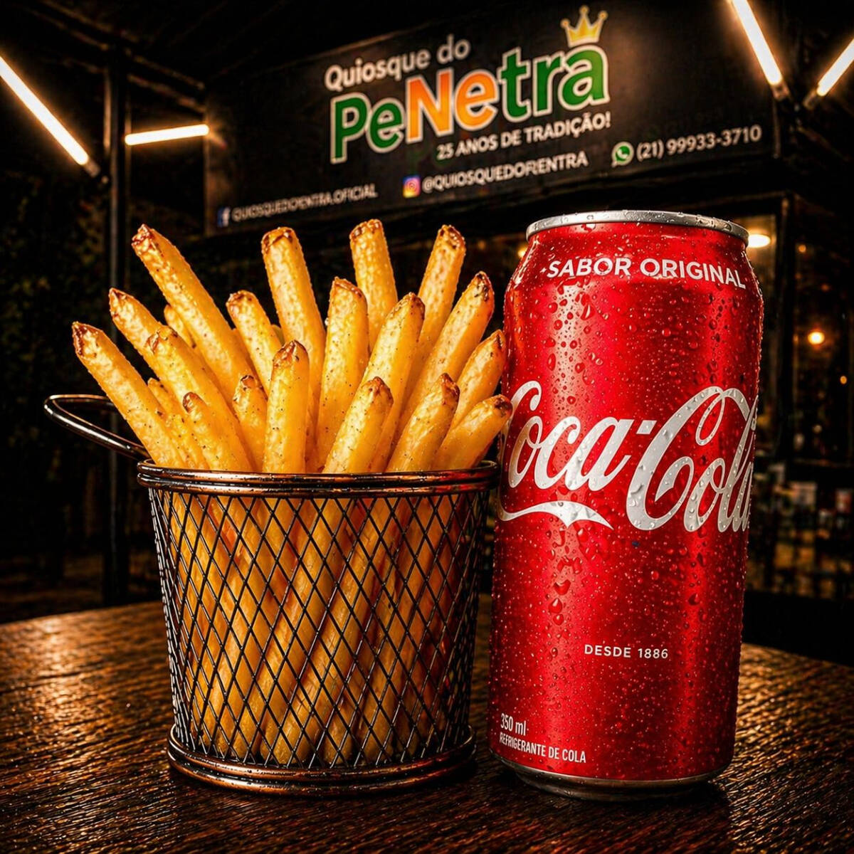 PORÇÃO INDIVIDUAL DE BATATA + REFRI LATA