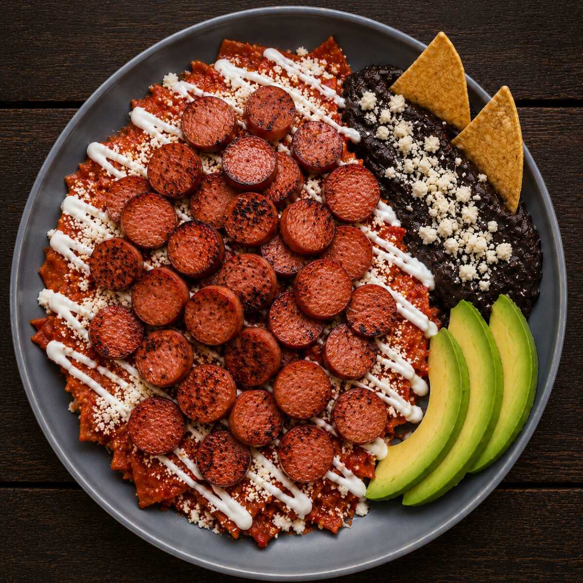 Chilaquiles Salchichas