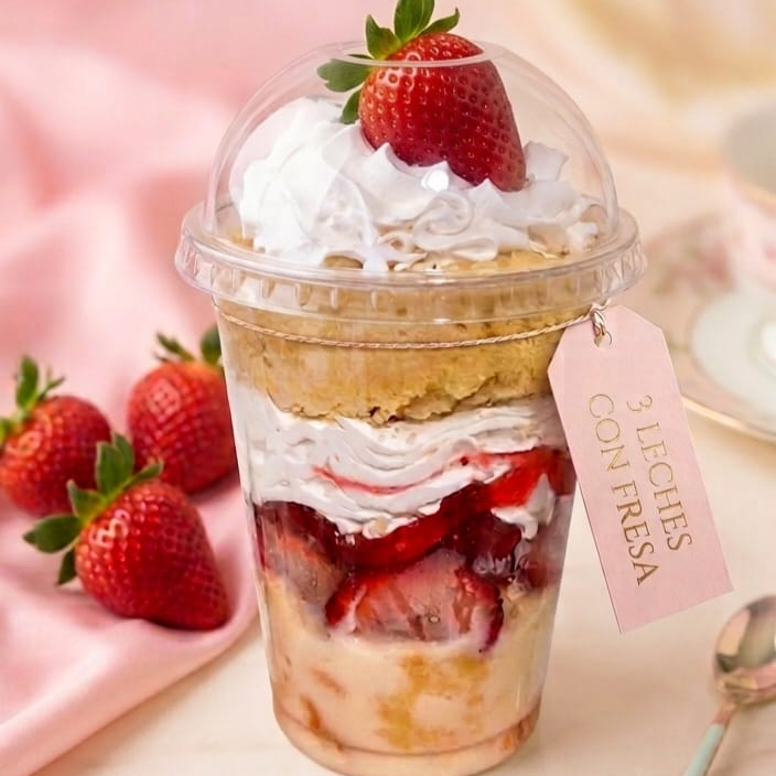 Patel de 3 Leches con Fresas