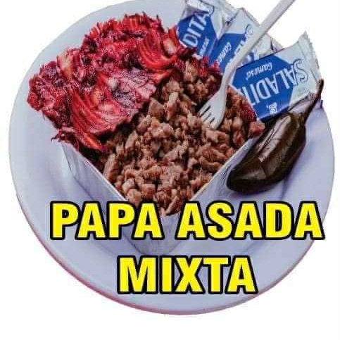 Papa Asada con Trompo