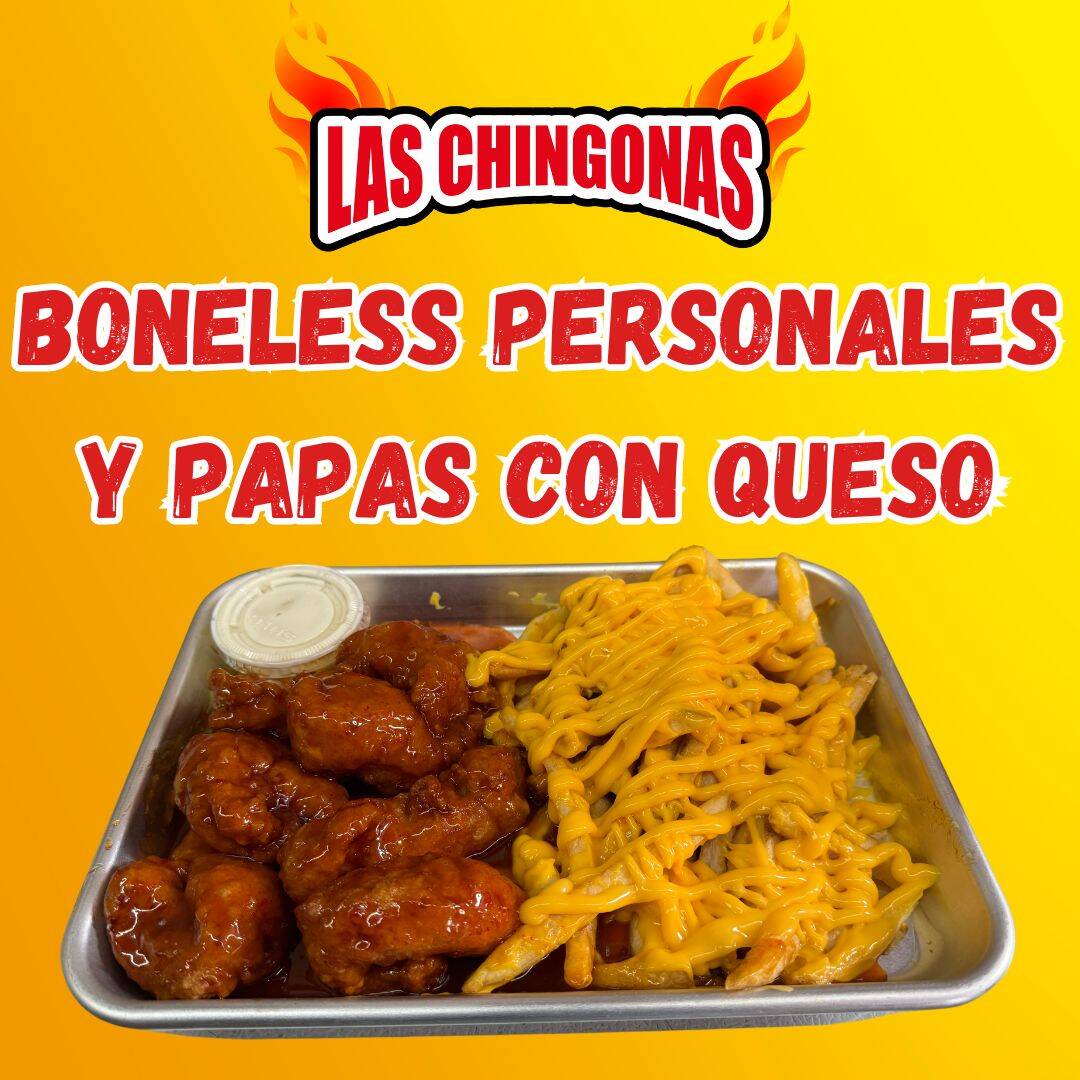 Boneless Personales con Papas con queso