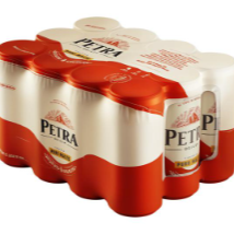 12 unidades da cerveja Petra em lata 269ml