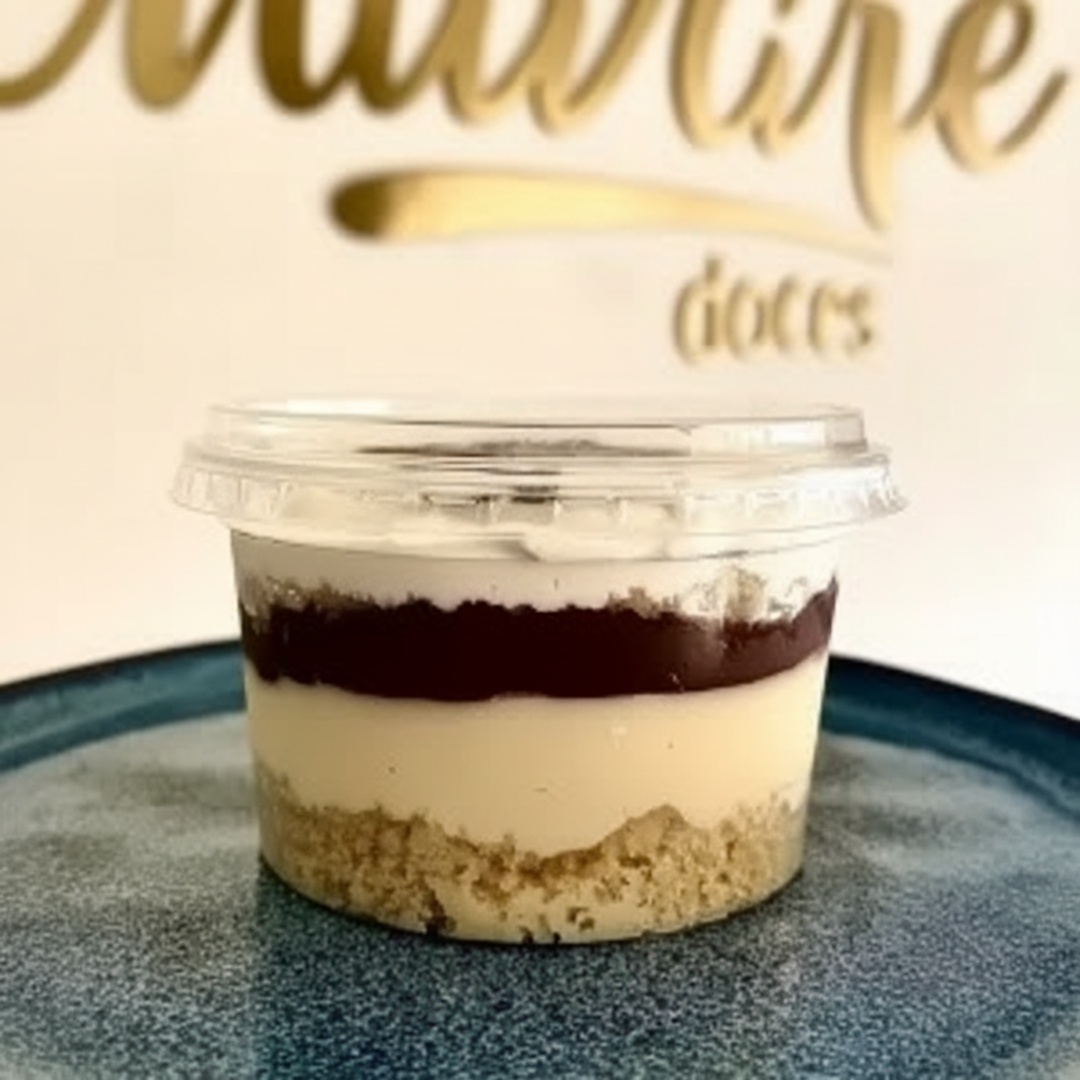 Bolo de pote com massa branca, brigadeiro de Ninho e Nutella. Camadas cremosas e irresistíveis em cada colherada!