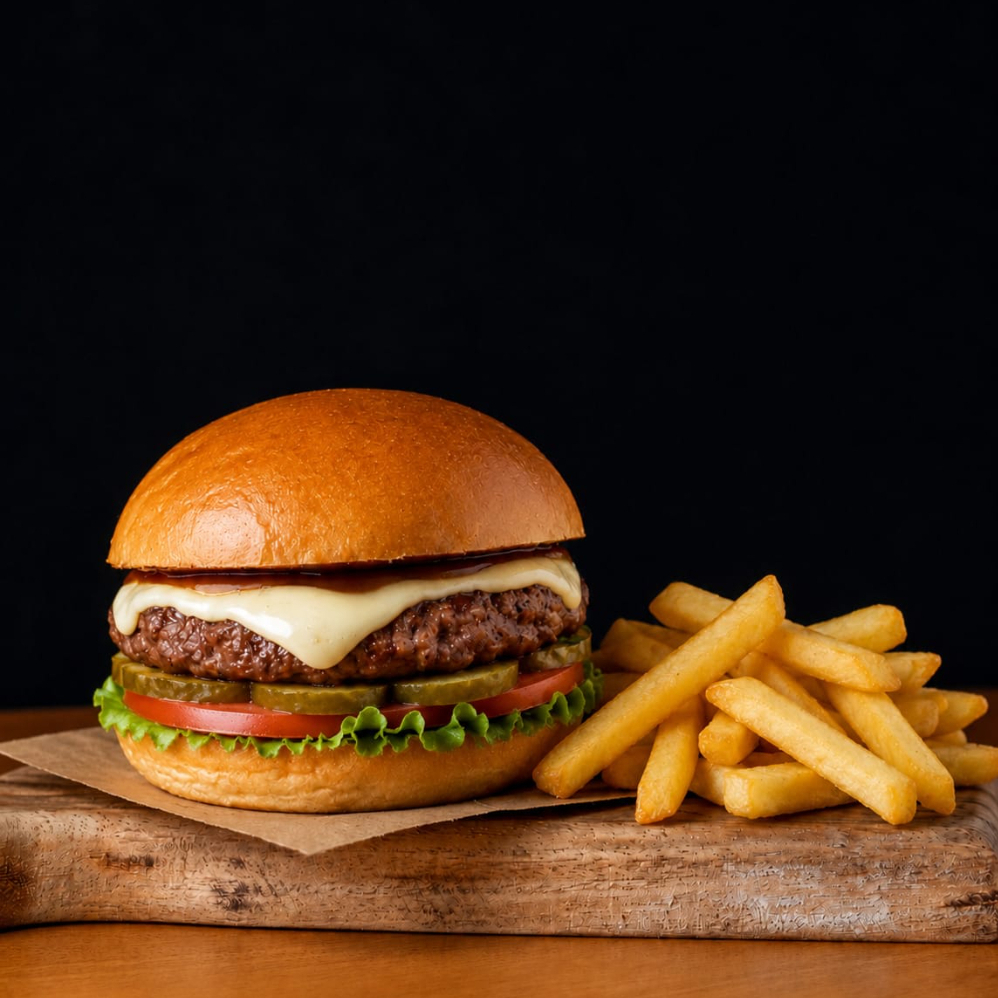 Hamburguesa Americana + Papas